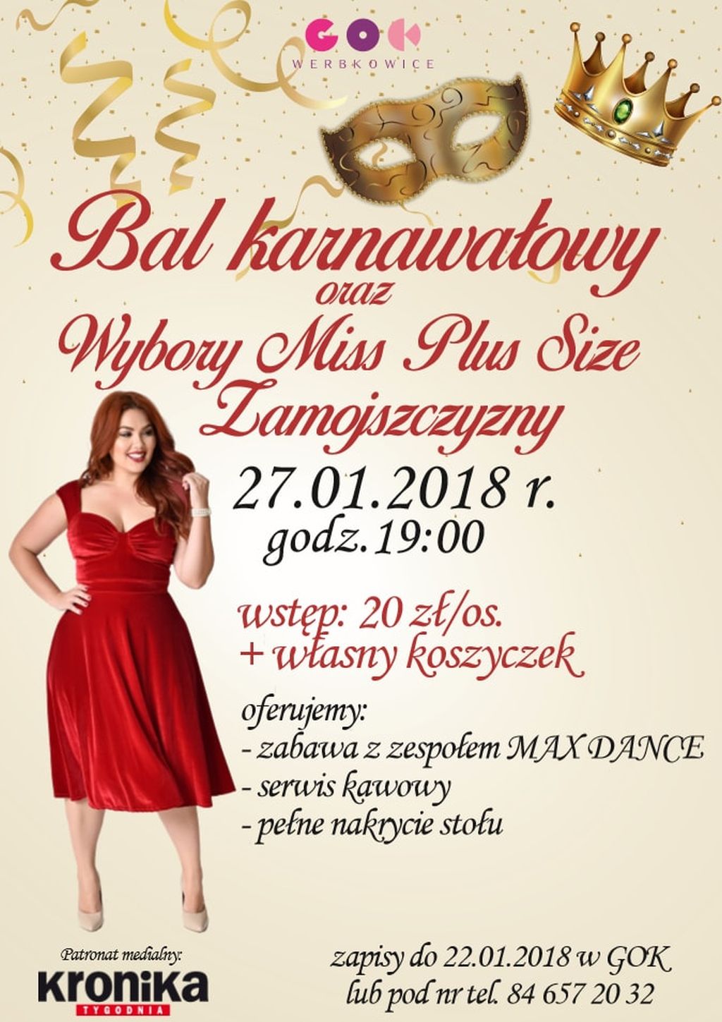 Bal karnawałowy oraz Wybory Miss Plus Size Zamojszczyzny 
