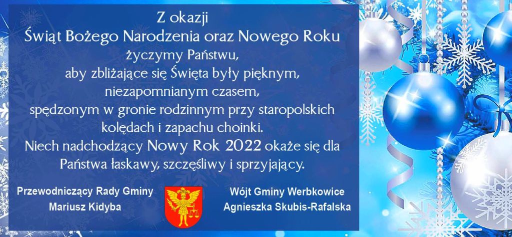 Życzenia świąteczne - grudzień 2021
