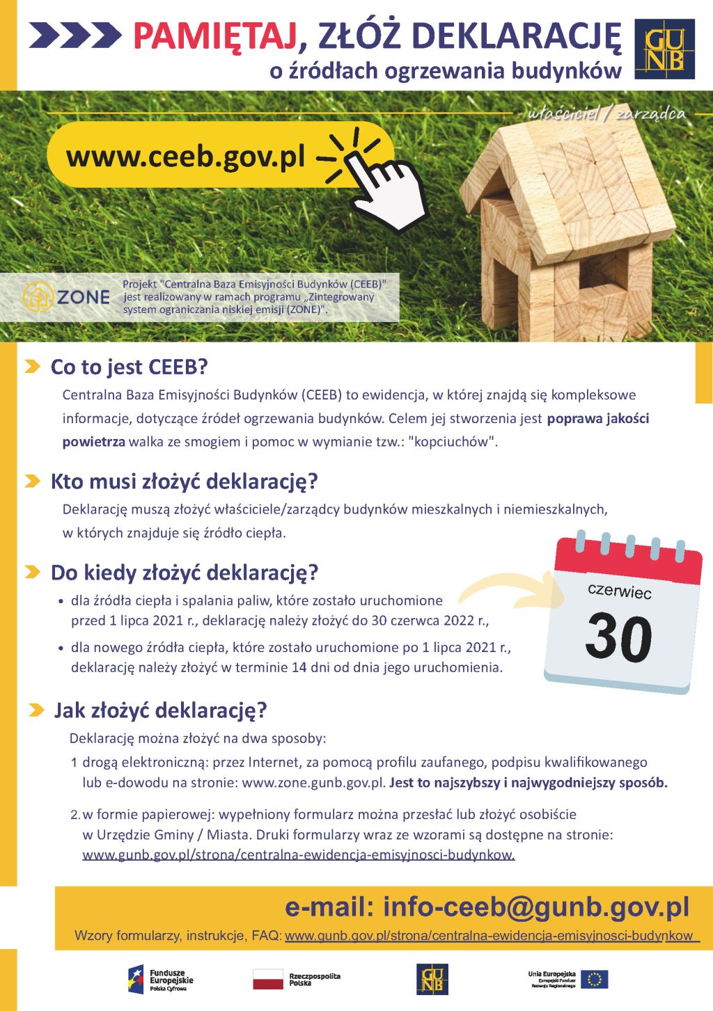 Informacja dla mieszkańców dot. Centralnej Ewidencji Emisyjności Budynków 