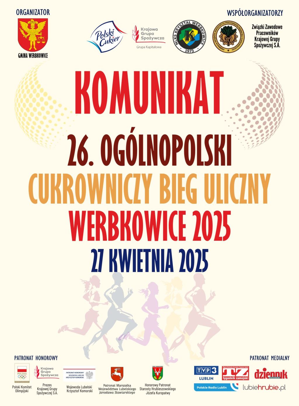 26. Ogólnopolski Cukrowniczy Bieg Uliczny Werbkowice 2025 - Wyniki