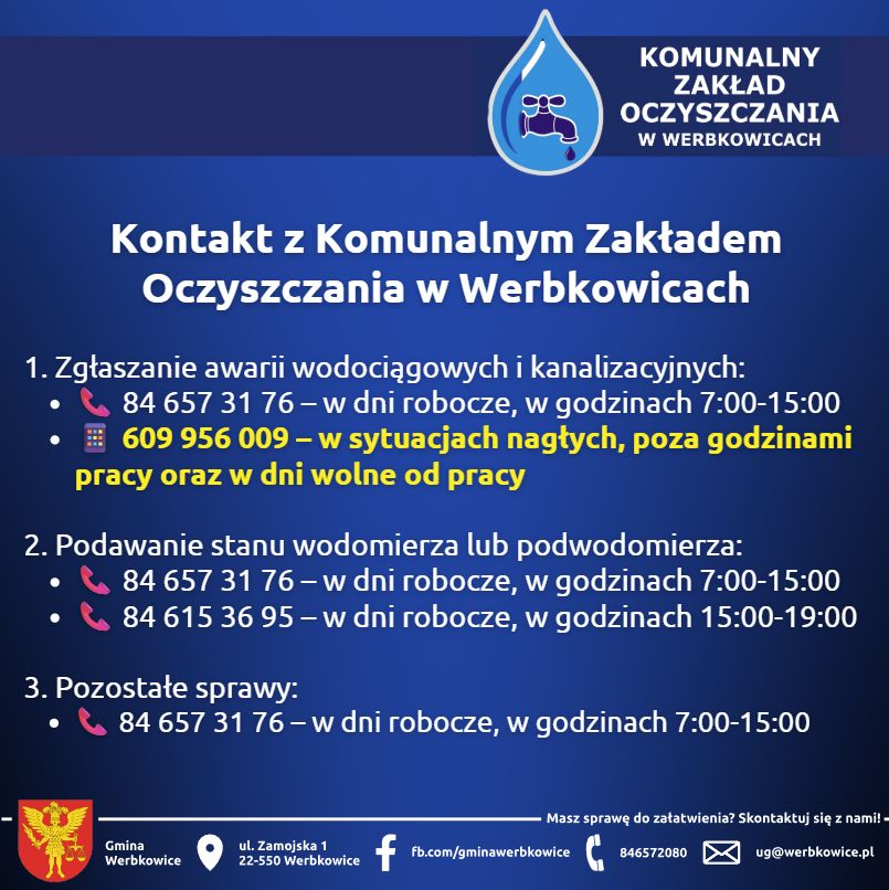 Kontakt do Komunalnego Zakładu Oczyszczania w Werbkowicach