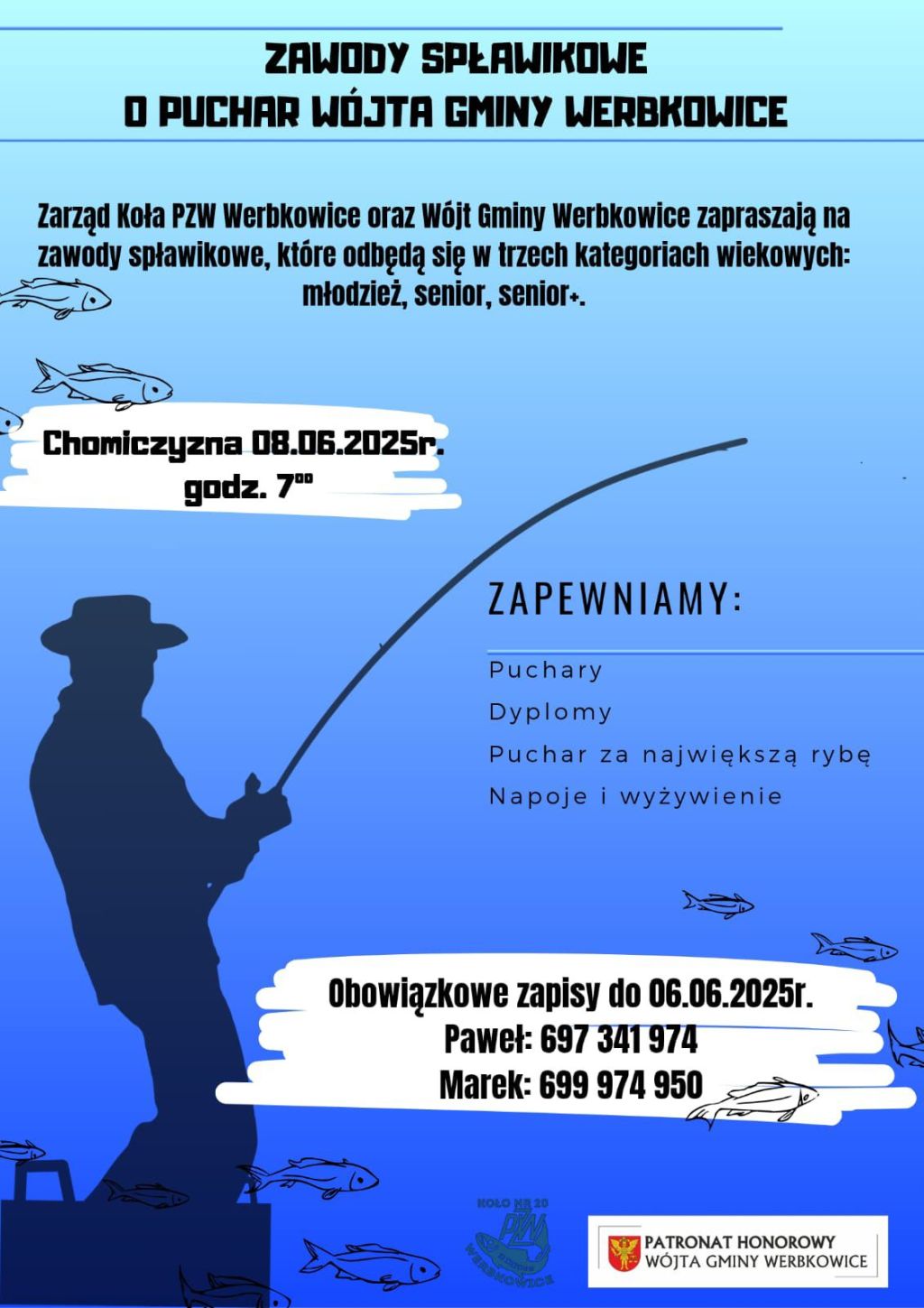 Zawody spławikowe o Puchar Wójta Gminy  Werbkowice - zaproszenie