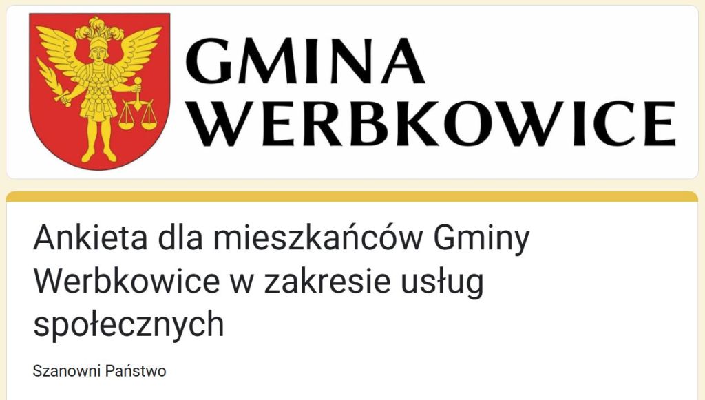 Ankieta dla mieszkańców Gminy Werbkowice w zakresie usług społecznych